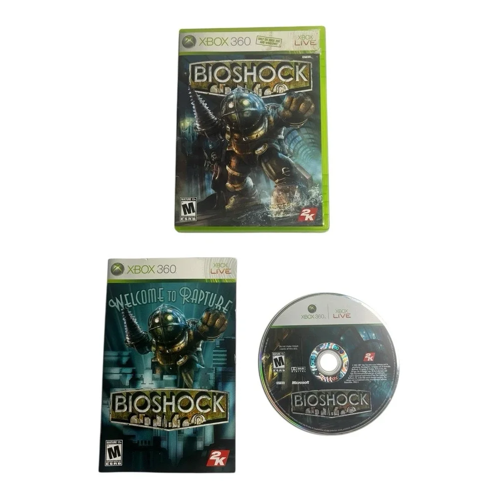 Xbox 360 Resident Evil Bioshock Crysis 3 Walking Dead Video Game Bundle Lot 5